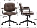 WAHSON OFFICE CHAIRS Bürostuhl Braun Kunstleder höhenverstellbar Bild 3
