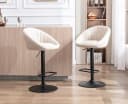 WAHSON OFFICE CHAIRS Barhocker höhenverstellbar drehbar Beige 2er Set Bild 1