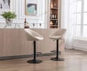 WAHSON OFFICE CHAIRS Barhocker höhenverstellbar drehbar Beige 2er Set Bild 3