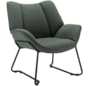 WAHSON OFFICE CHAIRS Loungesessel Grün Leinenstoff Bild 2