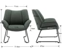 WAHSON OFFICE CHAIRS Loungesessel Grün Leinenstoff Bild 3
