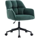 WAHSON OFFICE CHAIRS Bürostuhl Samt/Pu-Leder Schreibtischstuhl Drehstuhl Grün Bild 2