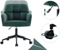 WAHSON OFFICE CHAIRS Bürostuhl Samt/Pu-Leder Schreibtischstuhl Drehstuhl Grün Bild 3
