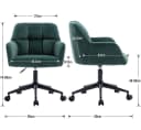 WAHSON OFFICE CHAIRS Bürostuhl Samt/Pu-Leder Schreibtischstuhl Drehstuhl Grün Bild 5