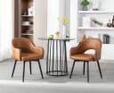 WAHSON OFFICE CHAIRS Esszimmerstuhl 2er Set Drehstuhl Samt Schwarz Bild 1