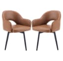 WAHSON OFFICE CHAIRS Esszimmerstuhl 2er Set Drehstuhl Samt Schwarz Bild 2