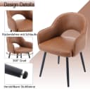 WAHSON OFFICE CHAIRS Esszimmerstuhl 2er Set Drehstuhl Samt Schwarz Bild 3