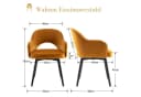 WAHSON OFFICE CHAIRS Esszimmerstuhl 2er Set Drehstuhl Samt Modern Bild 5