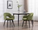 WAHSON OFFICE CHAIRS Esszimmerstuhl 2er Set Drehstuhl Grün Samt Bild 1