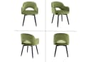 WAHSON OFFICE CHAIRS Esszimmerstuhl 2er Set Drehstuhl Grün Samt Bild 4