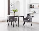 WAHSON OFFICE CHAIRS Esszimmerstuhl 2er Set Drehstuhl Grau Samt Bild 1