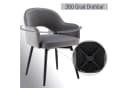 WAHSON OFFICE CHAIRS Esszimmerstuhl 2er Set Drehstuhl Grau Samt Bild 3