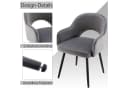 WAHSON OFFICE CHAIRS Esszimmerstuhl 2er Set Drehstuhl Grau Samt Bild 4
