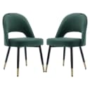 WAHSON OFFICE CHAIRS Esszimmerstuhl Samt 2er Set Grün Bild 2