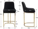 WAHSON OFFICE CHAIRS Barhocker Samt 2er Set Küchenhocker mit Lehne Weiß Bild 1