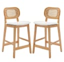 WAHSON OFFICE CHAIRS Barhocker Rattan 2/4er Set Beige Bild 2