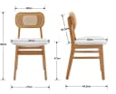 WAHSON OFFICE CHAIRS Esszimmerstuhl Rattansessel 2/4er Set Beige Bild 1