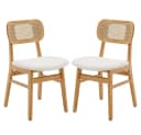 WAHSON OFFICE CHAIRS Esszimmerstuhl Rattansessel 2/4er Set Beige Bild 2