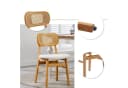 WAHSON OFFICE CHAIRS Esszimmerstuhl Rattansessel 2/4er Set Beige Bild 3