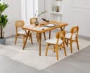 WAHSON OFFICE CHAIRS Esszimmerstuhl Rattansessel 2/4er Set Beige Bild 5