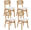 WAHSON OFFICE CHAIRS Esszimmerstuhl Rattansessel 2/4er Set Beige Bild 2