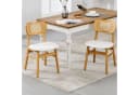 WAHSON OFFICE CHAIRS Esszimmerstuhl Rattansessel 2/4er Set Küchenstuhl Weiß Bild 1