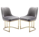 WAHSON OFFICE CHAIRS Esszimmerstuhl 2er Set Küchenstuhl Gold Bild 2