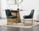 WAHSON OFFICE CHAIRS Esszimmerstuhl 2er Set Küchenstuhl Gold Samt Bild 1
