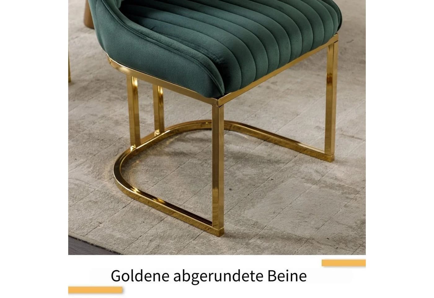 WAHSON OFFICE CHAIRS Esszimmerstuhl 2er Set Küchenstuhl Gold Samt - Bild 4