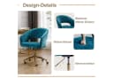 WAHSON Bürostuhl Chenille/PU-Leder Grün Ergonomisch mit Rollen Bild 4