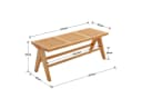 WAHSON OFFICE CHAIRS Sitzbank Rattan Esszimmerbank 115cm Bild 1