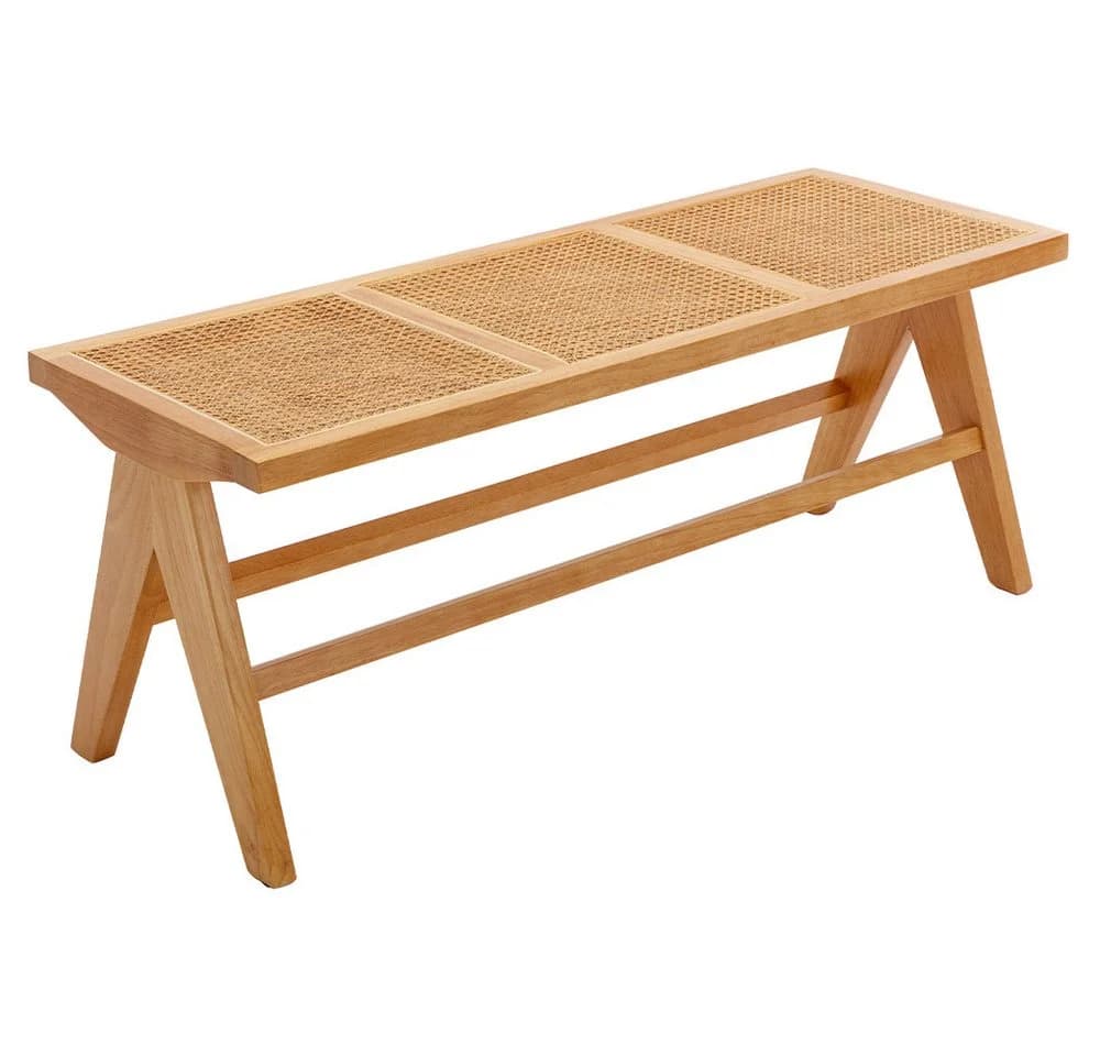 WAHSON OFFICE CHAIRS Sitzbank Rattan Esszimmerbank 115cm - Bild 2