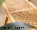 WAHSON OFFICE CHAIRS Sitzbank Rattan Esszimmerbank 115cm Bild 3