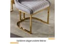 WAHSON OFFICE CHAIRS Esszimmerstuhl 2er Set Grau Gold Samt Bild 3