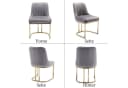 WAHSON OFFICE CHAIRS Esszimmerstuhl 2er Set Grau Gold Samt Bild 4
