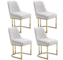 WAHSON OFFICE CHAIRS Esszimmerstuhl 2er Set mit goldenen Stuhlbeinen Bild 2