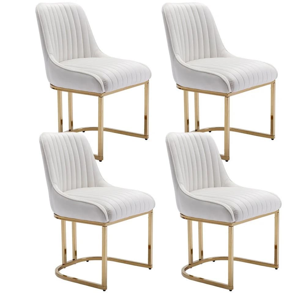 WAHSON OFFICE CHAIRS Esszimmerstuhl 2er Set mit goldenen Stuhlbeinen - Bild 2