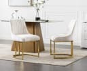 WAHSON OFFICE CHAIRS Esszimmerstuhl 2er Set mit goldenen Stuhlbeinen Bild 3