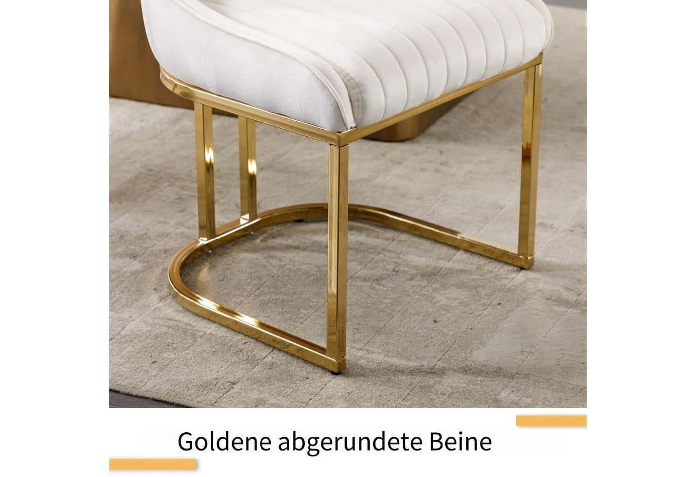 WAHSON OFFICE CHAIRS Esszimmerstuhl 2er Set mit goldenen Stuhlbeinen - Bild 5