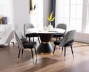 WAHSON OFFICE CHAIRS Esszimmerstuhl Samt 2er Set Schwarz Bild 4