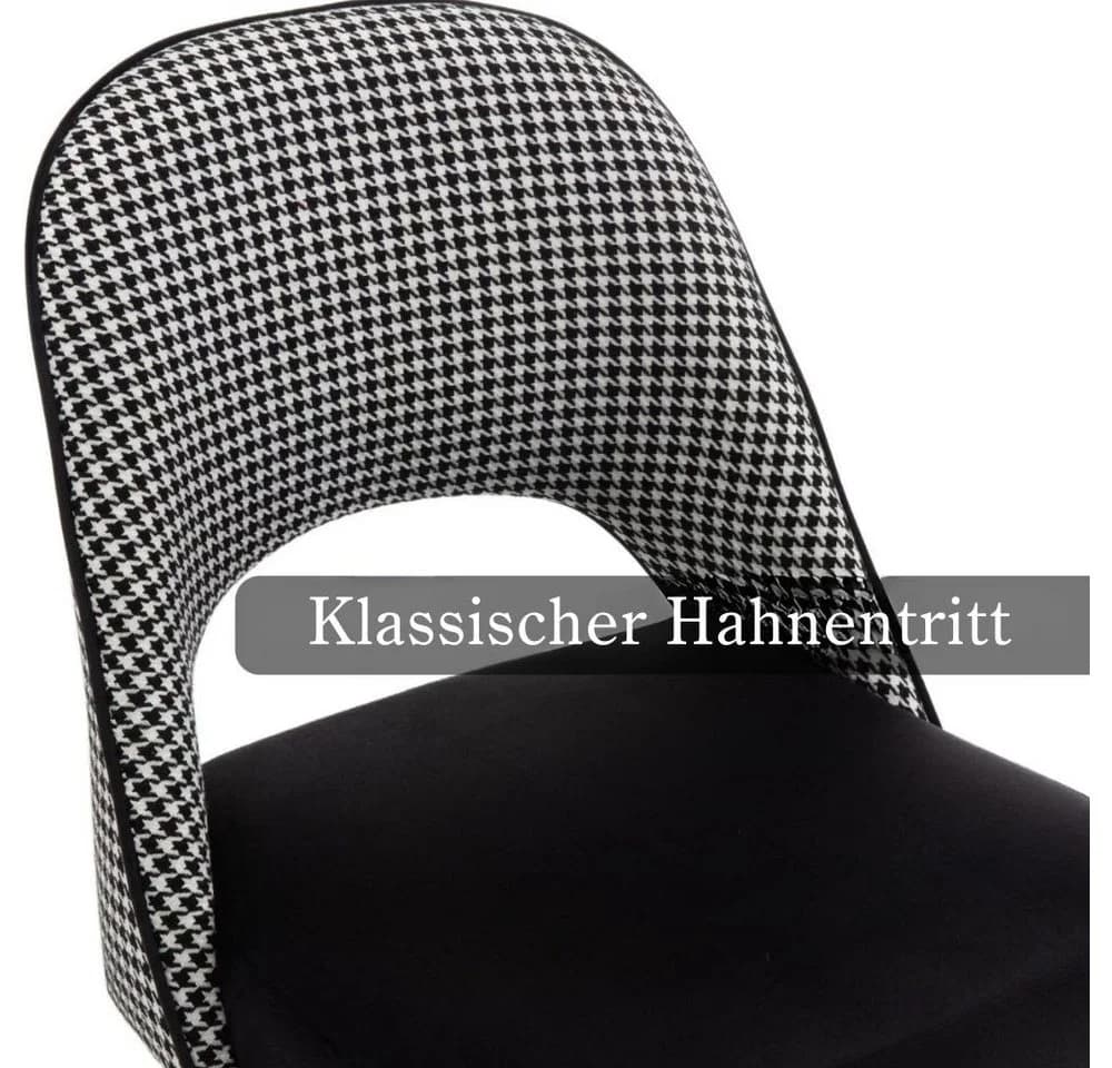 WAHSON OFFICE CHAIRS Esszimmerstuhl Samt 2er Set Schwarz - Bild 5