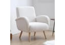 WAHSON OFFICE CHAIRS Retro Polstersessel mit Massivholzbeinen Weiß Bild 3