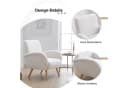 WAHSON OFFICE CHAIRS Retro Polstersessel mit Massivholzbeinen Weiß Bild 5