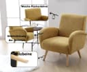 WAHSON OFFICE CHAIRS Sessel Retro Polstersessel Gelb Bild 5