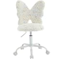 WAHSON OFFICE CHAIRS Kinderstuhl Weiß Kunstfell höhenverstellbar drehbar Bild 2