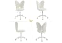 WAHSON OFFICE CHAIRS Kinderstuhl Weiß Kunstfell höhenverstellbar drehbar Bild 5