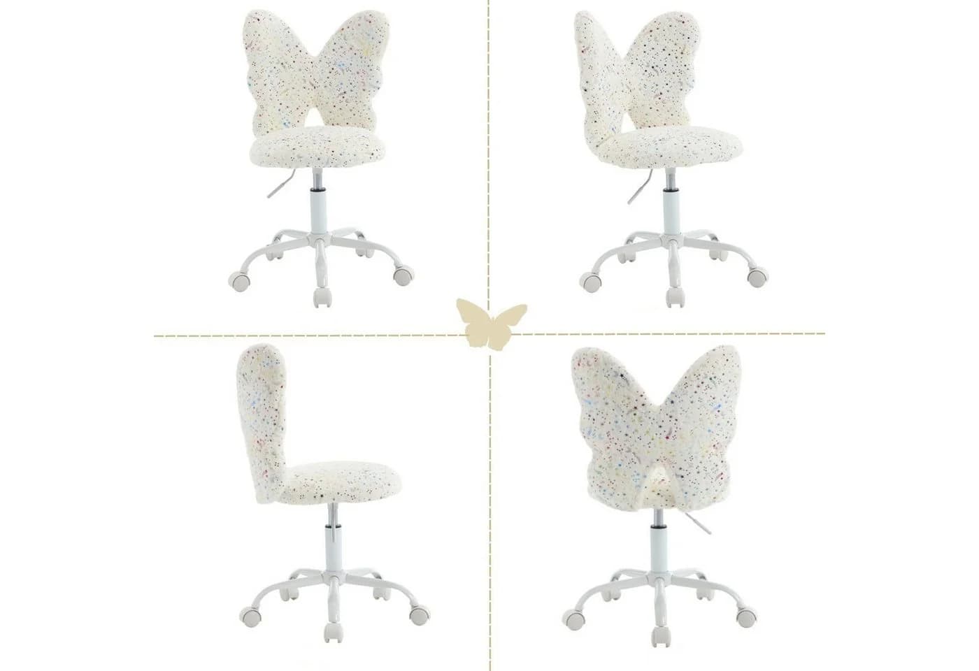 WAHSON OFFICE CHAIRS Kinderstuhl Weiß Kunstfell höhenverstellbar drehbar - Bild 5