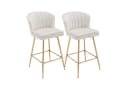 WAHSON Office Chairs Barhocker 2er-Set PU-Leder Metallbeine Bild 2