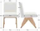 WAHSON Esszimmerstuhl 2er Set Chenille Beige Polsterstuhl Bild 1
