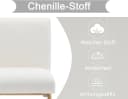 WAHSON Esszimmerstuhl 2er Set Chenille Beige Polsterstuhl Bild 4